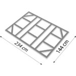 DODATKI ZA KOVINSKE HIŠKE GLOBEL OKVIR TEMELJA 5X8 ZA HIŠKO GLOBEL 3326002 - slika 2